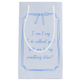 Wil je mijn blauwe koket elegant zijn? klein cadeauzakje