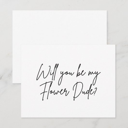 Wil je mijn bloemen dude voorstel zijn  RSVP kaartje (Voorkant / Achterkant)