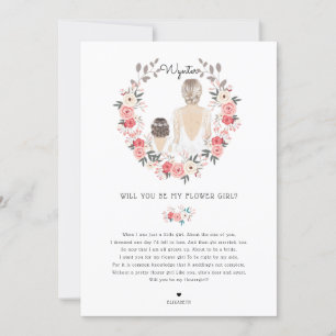 Wil je mijn bloemenmeisje zijn Aanzoekkaart Kaart