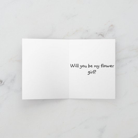 Wil je mijn bloemenmeisje zijn? (Afro-Amerikaans) Kaart (Binnen)