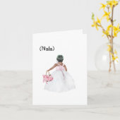 Wil je mijn bloemenmeisje zijn? (Afro-Amerikaans) Kaart (Gele Bloem)