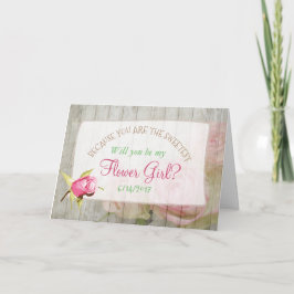 Wil je mijn bloemenmeisje zijn Bloem Rustiek Houte
