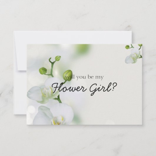 Wil je mijn bloemenmeisje zijn | Elegante Orchidee (Voorkant)