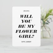 Wil je mijn bloemenmeisje zijn? Moderne tekst uitn Kaart (Staand voorkant)