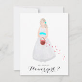 Wil je mijn bloemenmeisje zijn persoonlijke kaart (Voorkant)