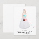 Wil je mijn bloemenmeisje zijn persoonlijke kaart (Voorkant / Achterkant)