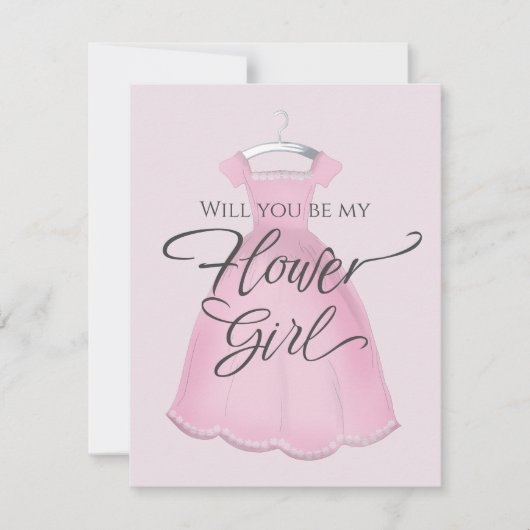 Wil je mijn bloemenmeisje zijn? Persoonlijke vraag Kaart (Voorkant)
