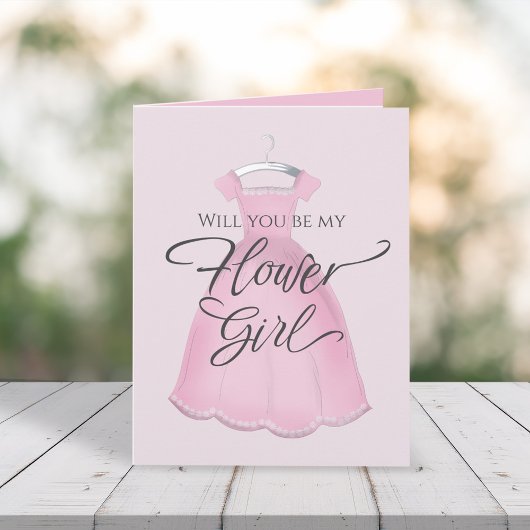 Wil je mijn bloemenmeisje zijn Persoonlijke vraag Kaart