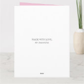 Wil je mijn bloemenmeisje zijn Roze Trouwjurk Kaart (Achterkant)