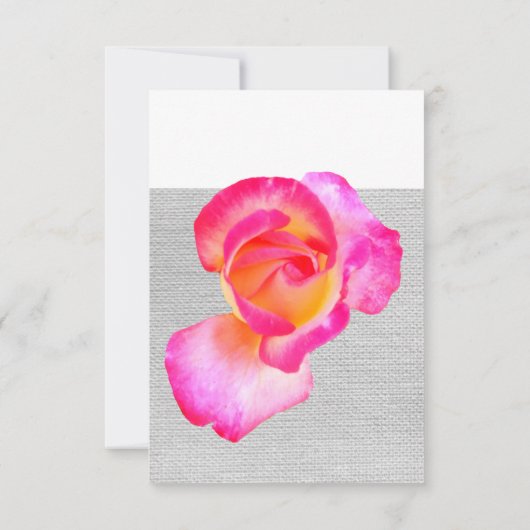 Wil je mijn bloemenmeisje zijn roze uitnodigingska kaart (Achterkant)