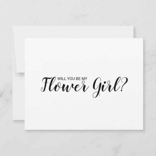 Wil Je Mijn Bloemenmeisje Zijn? Rustiek Kraftpapie Kaart (Voorkant)