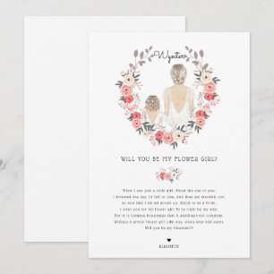 Wil je mijn bloemenmeisje zijn? Voorstel Kaart