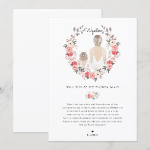 Wil je mijn bloemenmeisje zijn? Voorstel Kaart