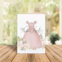 Wil je mijn bloemenmeisje zijn Watercolor Blush