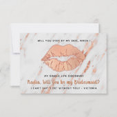 Wil je mijn Bridesmaid Kiss single leven vaarwel z Kaart (Voorkant)