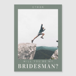 Wil je mijn Bridesman Minimalistische foto modern