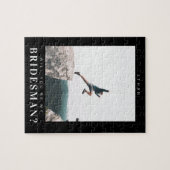 Wil je mijn Bridesman Minimalistische Foto Modern Legpuzzel (Horizontaal)
