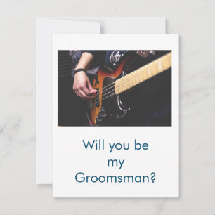 Wil je mijn bruidsjonker bachelorett voorstelkaart notitiekaartje