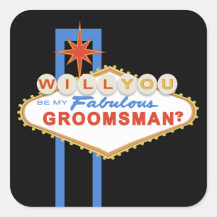 Wil Je Mijn Bruidsjonker Las Vegas Sticker