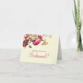 Wil je mijn bruidsmeisje Antiek  Kaart zijn?