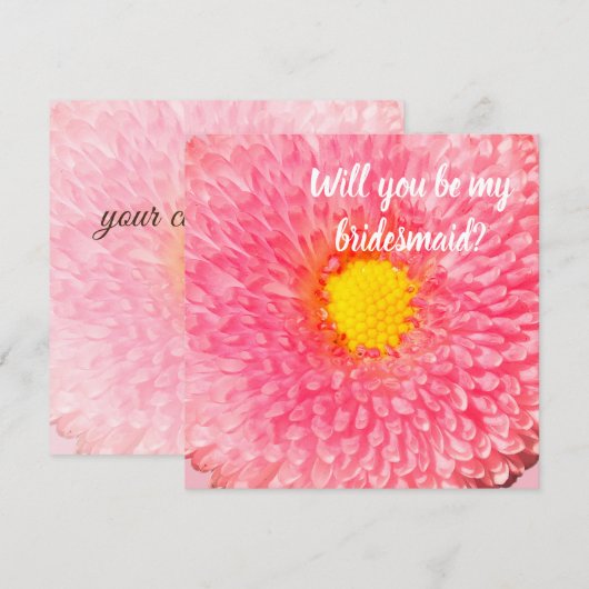 Wil je mijn bruidsmeisje bloemenkaart zijn? kaart (Voorkant / Achterkant)