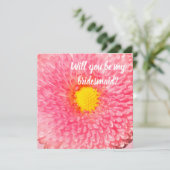 Wil je mijn bruidsmeisje bloemenkaart zijn? kaart (Staand voorkant)