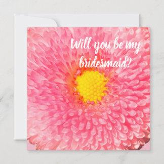 Wil je mijn bruidsmeisje bloemenkaart zijn? kaart