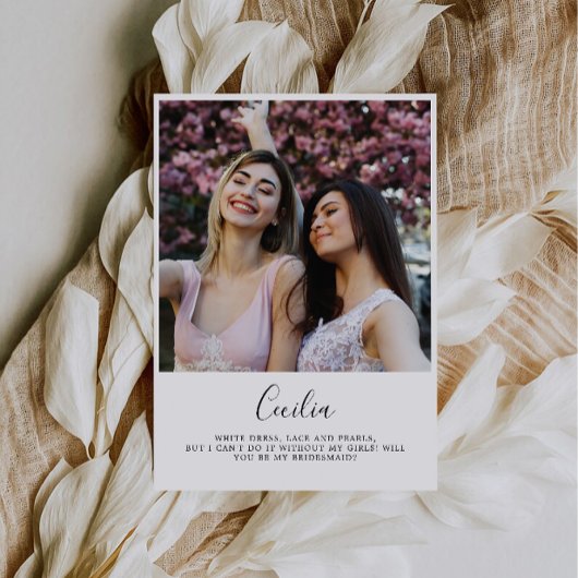 Wil je mijn bruidsmeisje, bruidsmeisje fotokaart, kaart