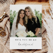 Wil je mijn bruidsmeisje, bruidsmeisje fotokaart, kaart