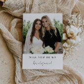 Wil je mijn bruidsmeisje, bruidsmeisje fotokaart, kaart