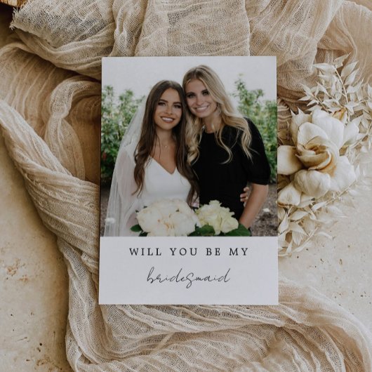 Wil je mijn bruidsmeisje, bruidsmeisje fotokaart, kaart