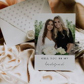 Wil je mijn bruidsmeisje, bruidsmeisje fotokaart, kaart