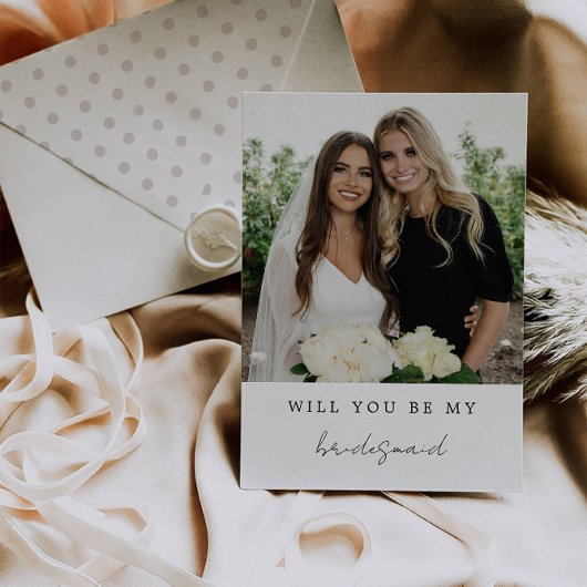 Wil je mijn bruidsmeisje, bruidsmeisje fotokaart, kaart