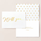 Wil je mijn bruidsmeisje, bruidsmeisje van eer voo folie kaarten (Display)