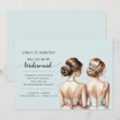 Wil je mijn bruidsmeisje bruiloft voorstel kaart (Voorkant / Achterkant)