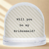 Wil je mijn bruidsmeisje Confetti Wereldbollen zij Sneeuwbol
