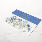 Wil je mijn bruidsmeisje Dusty Blue Wildflower zij Folie Uitnodiging (Gedraaid)