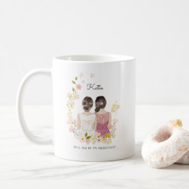 Wil je mijn bruidsmeisje/ere-dame voorstel zijn koffiemok