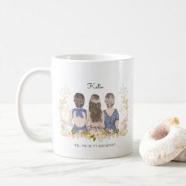 Wil je mijn bruidsmeisje/ere-dame voorstel zijn koffiemok