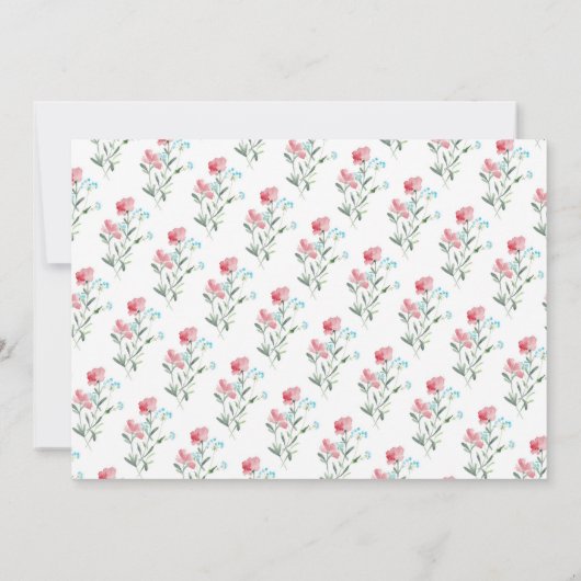 Wil je mijn bruidsmeisje Floral Waterverf zijn? Kaart (Achterkant)