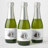 Wil je mijn bruidsmeisje foto bruiden voorstel sparkling wijnetiket (Flessen)
