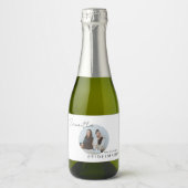 Wil je mijn bruidsmeisje foto bruiden voorstel sparkling wijnetiket (Voorkant)