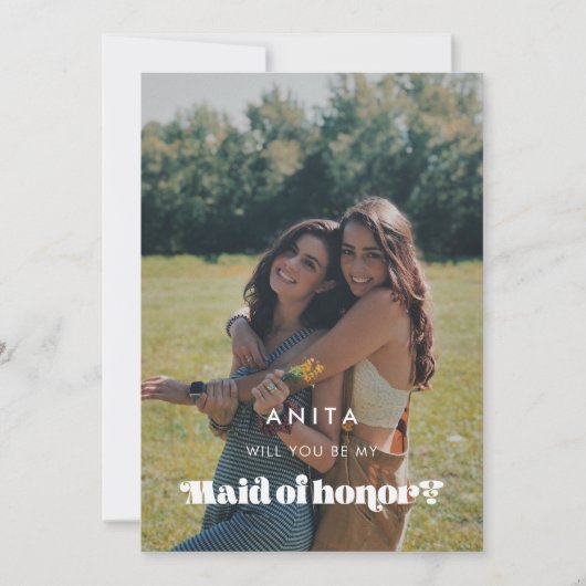  Wil je mijn bruidsmeisje foto zijn? Kaart (Voorkant)