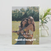 Wil je mijn bruidsmeisje foto zijn? Kaart (Staand voorkant)