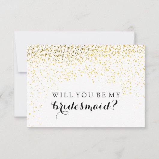 Wil je mijn bruidsmeisje Kaart - Confetti Fab (Voorkant)