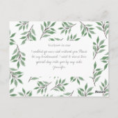 Wil je mijn bruidsmeisje kaart gebladerte boeket z (Achterkant)