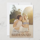 Wil je mijn bruidsmeisje Kaart met foto (Voorkant)