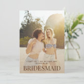 Wil je mijn bruidsmeisje Kaart met foto (Staand voorkant)