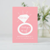 Wil je mijn bruidsmeisje Kaart - Ring Fab (Staand voorkant)