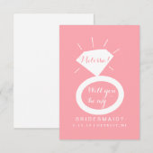 Wil je mijn bruidsmeisje Kaart - Ring Fab (Voorkant / Achterkant)